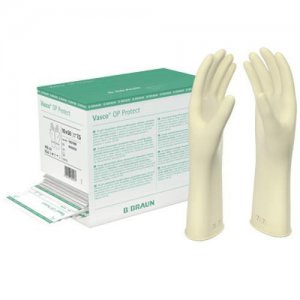 Vasco Latex OP-Handschuhe, gepudert, Größe 7,5, weiß, Packung à 50 Paar