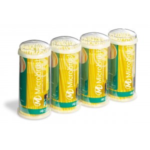 Microbrush Tube Series Applikatoren, gelb, fein - 1,5 mm, Packung à 400 Stück