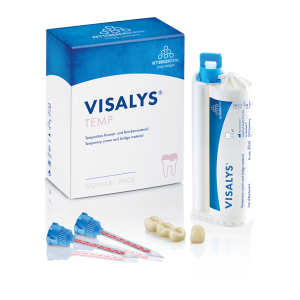 Visalys Temp Normal pack A1: 1 x 50 ml, 15 Mischkanülen blau-orange