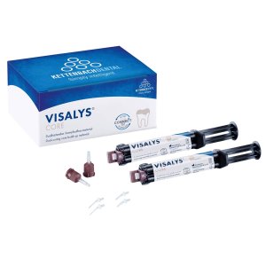 Visalys Core Set, dualhärtendes Komposit, 2 Spritzen à 9 g
