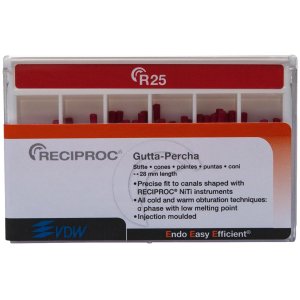Reciproc Guttapercha, 28 mm, ISO R25, rot, Packung à 60 Stück