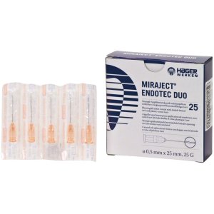 Miraject Endotec Duo, Kanülen, G25, 0,5 x 25 mm, Packung à 25 Stück