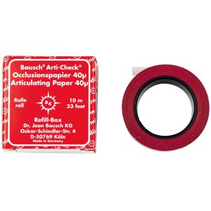 Arti-Check Occlusionspapier 40 µ, 22 mm, mikrodünn, rot, Rolle à 10 m