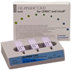 IPS e.max CAD Cerec / inLab, Blöcke, A-D Farben, HT B40 A2, Packung à 3 Stück