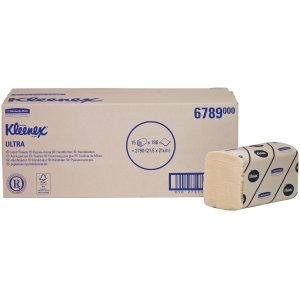 Kleenex Papierhandtuch Ultra Soft, 2-lagig, hochweiß, 21,5 × 21 cm, 15 Packungen à 186 Blatt