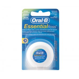 Oral-B Essential Floss, Zahnseide, gewachst, Minze, Packung à 50 m