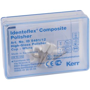 Identoflex Composite Polierer, Kelch, 10 x 7 mm, weiß, Packung à 12 Stück